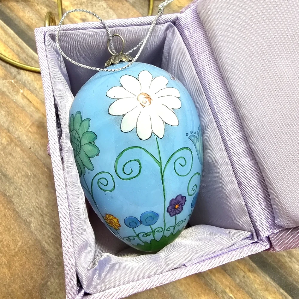 Pier 1 Imports Li Bien Henry Bunny Easter Egg Glass Ornament Handpainted 2020